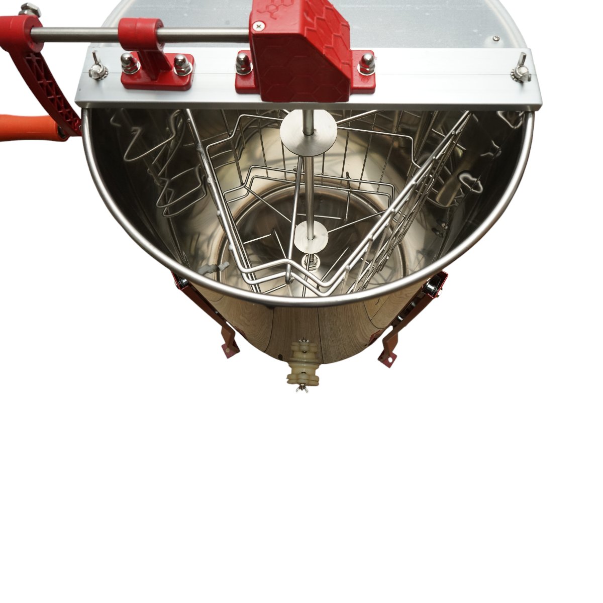 Centrifuga manuala apicola, extractor miere din inox cu 3 rame